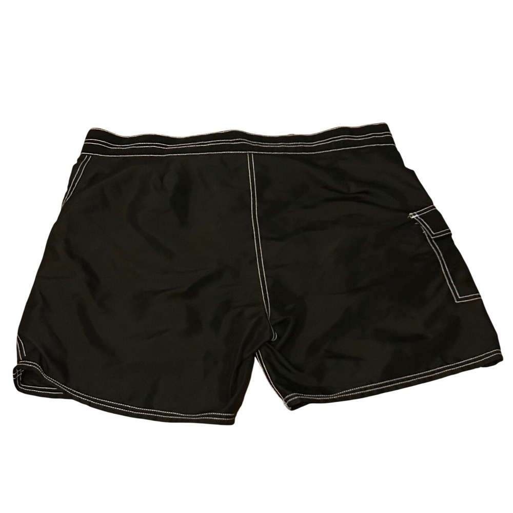 Katin Heritage Collection Mens Board Shorts Black White Stitch Sz 36 Surf Trunks - Picture 2 of 8